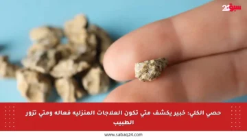 حصى الكلى: خبير يكشف متى تكون العلاجات المنزلية فعالة ومتى تزور الطبيب